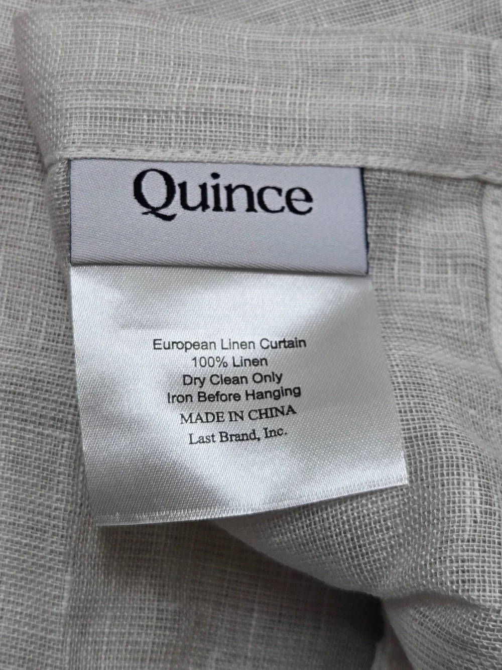 NWT QUINCE 4 Set 48x96 European Linen Sheer Curtains Cloud 9306